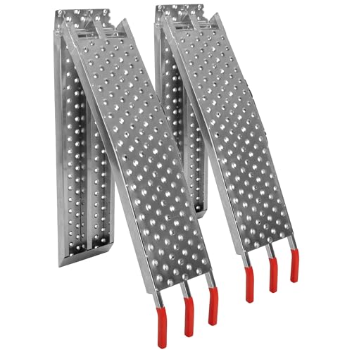 Loading Ramps - Set of Two 69-Inch Folding Ramps for ATVs, Motorcycles, Mowers, Carts, and More - 2200lb Combined Capacity Car Ramp Set by Stalwart