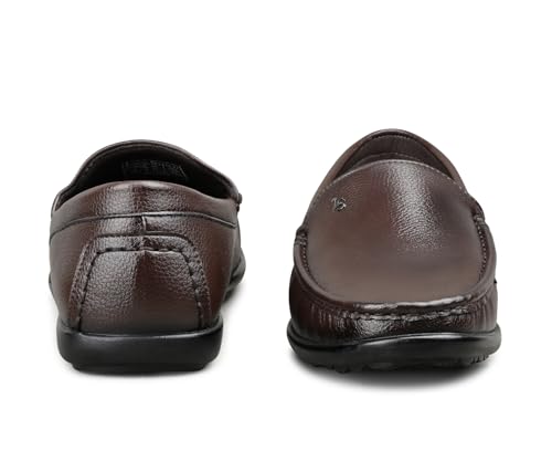Image of LOUIS STITCH Genuine Leather Formal Shoes for Men | Ultra Lightweight Men's Slip On Solid Formal Loafers | Comfortable for Long Hours | LSPDFLP