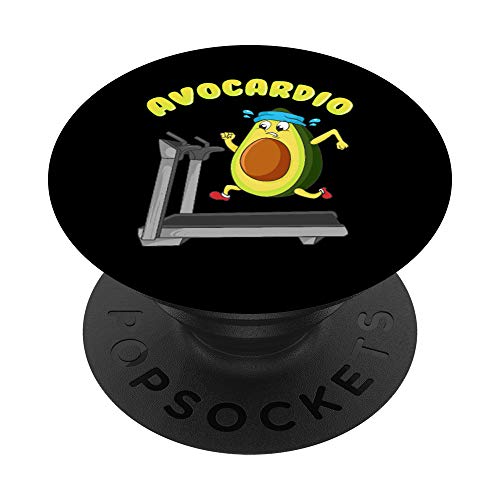 Cute & Funny Avo-Cardio Avocado Cardio Pun Exercise Gym PopSockets Agarre y Soporte para Teléfonos y Tabletas