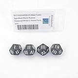 Urban Camo Speckled with White Roman Numeral D12 (I-IV 3 Times D4) Aprox 16mm (5/8in) Pack of 4