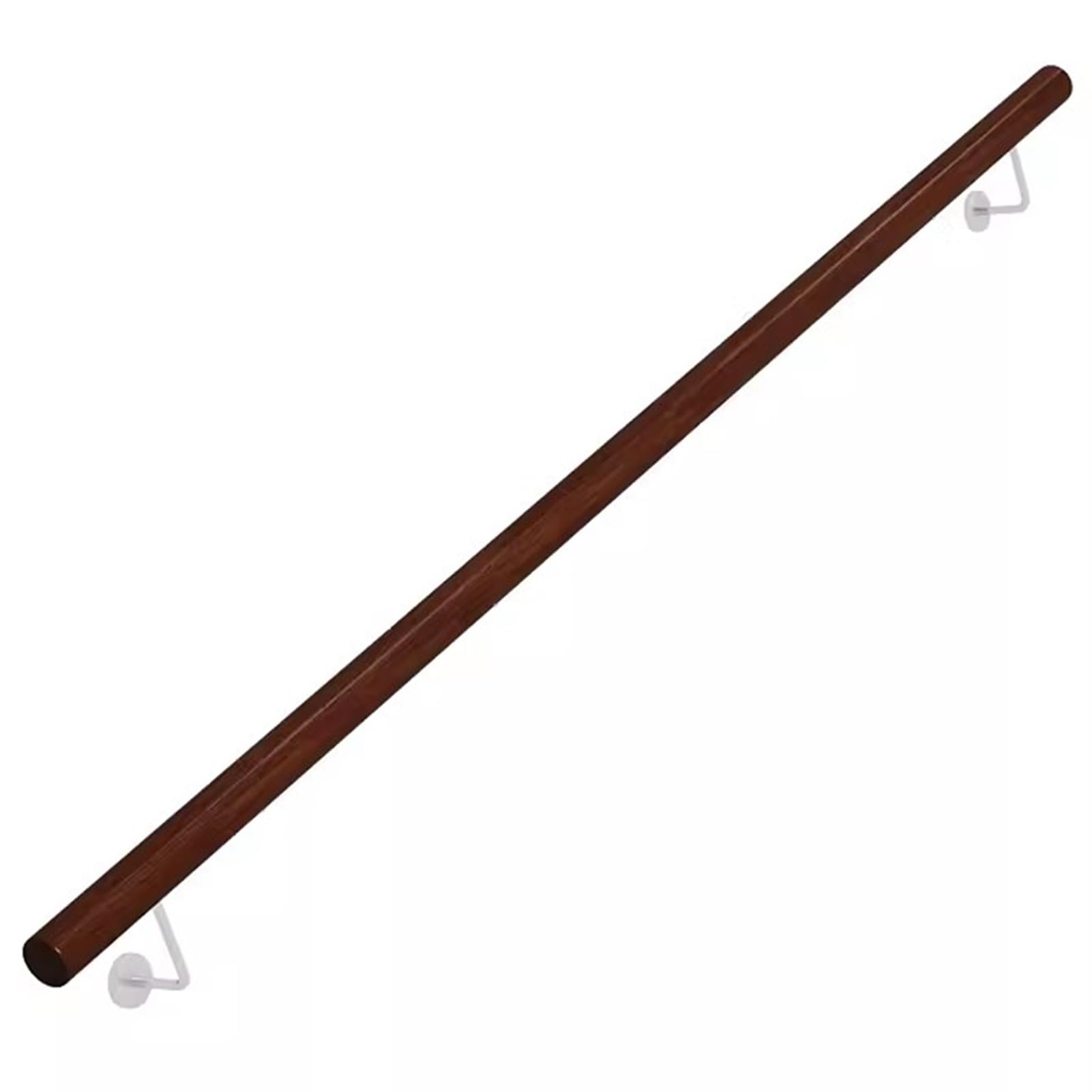 DFGHNBVC Walnut Indoor Stair Il Anti-Slip Wall Mounted Railing With Stainless Steel Brackets 1.6-18.4Ft Adjustable Length Perfect For Safe Staircases,Wood Color-3.8M/12.5Ft