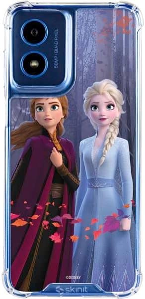 Skinit Clear Phone Case Compatible with Moto G Play 4G - Officially Licensed Disney Frozen II Anna and Elsa Design