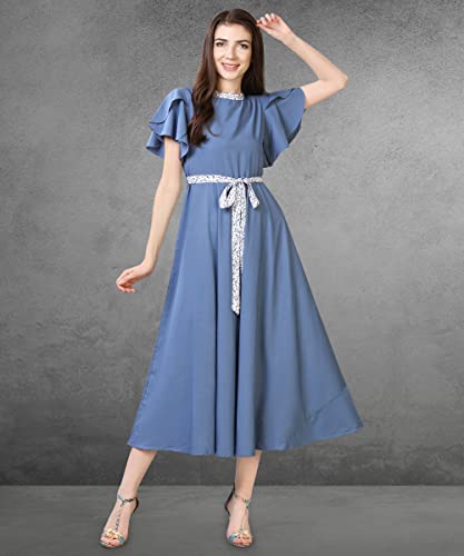 Image of QIQI Women's Crepe A-Line Maxi Casual Dress