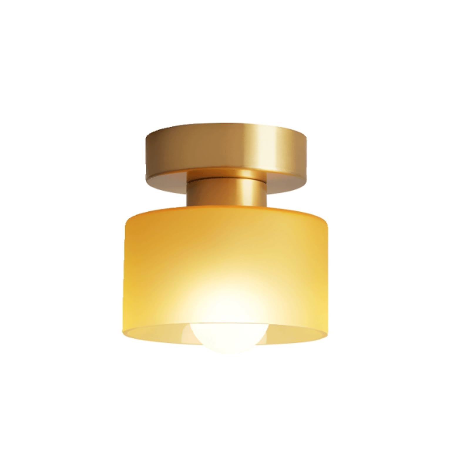 PLQWUJD Exquisite Chandelier Hallway Ceiling Light Fixture Brass Flush Mount Lighting Fixtures Ceiling Lamp Chandelier Close to Ceiling Light with Glass Shade