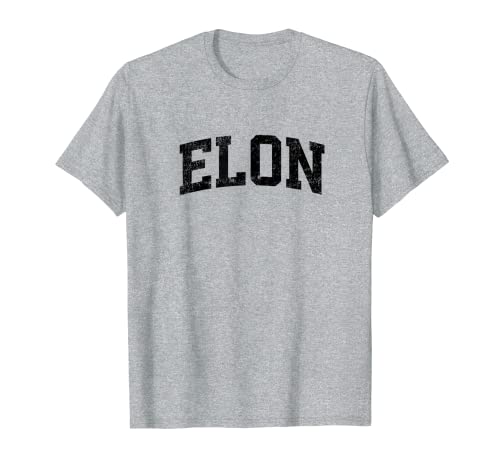 Elon North Carolina NC Vintage Athletic Sports Diseño Negro Camiseta