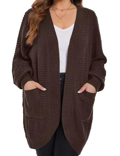 MONNURO Womens Plus Size Open Front Cardigan...