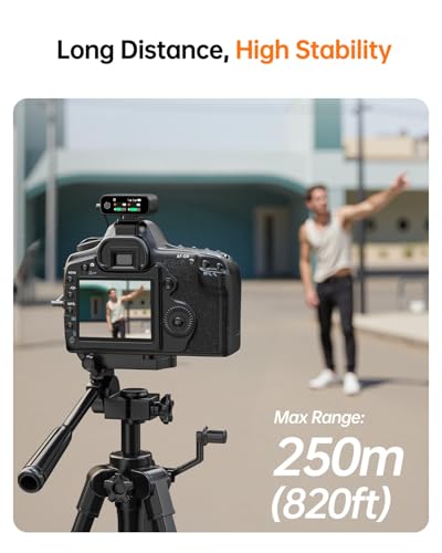 Image of PQRQP S20 Mic (2 TX + 1 RX + Charging Case), Mini Microphone for iPhone /Android /Camera, 48kHz /24-bit High Audio, AI Noise Cancelling, 48h Use, 820ft Range, Wireless Microphones for Vlog, Streaming