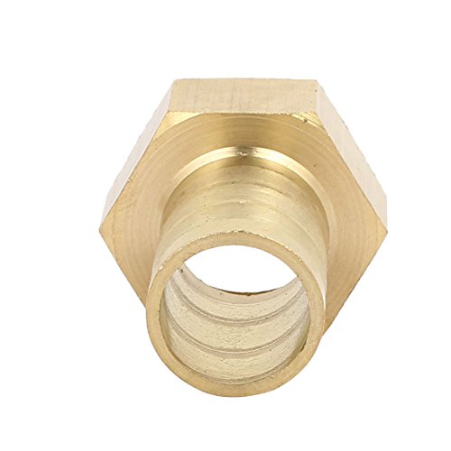 Sourcingmap 3/4BSP Female Thread 19mm Hose Barb Brass Tubing Coupler Connector Fitting 2pcs - Image 2