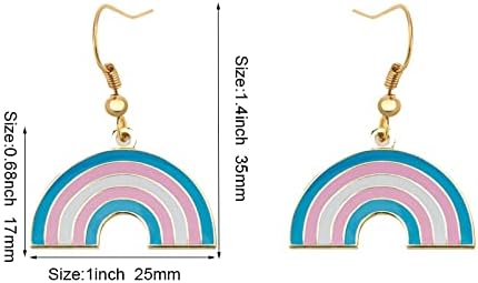 Heart Shape Pride Dangle Earrings Gay and Lesbian LGBT Pride Gifts Jewelry - Image 2