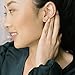 Middle Bar Stud Earrings in 18k Rose Gold Plated, Minimalist, Delicate, Dainty Jewelry Earring Stacking Studs for Women (Rose Gold)