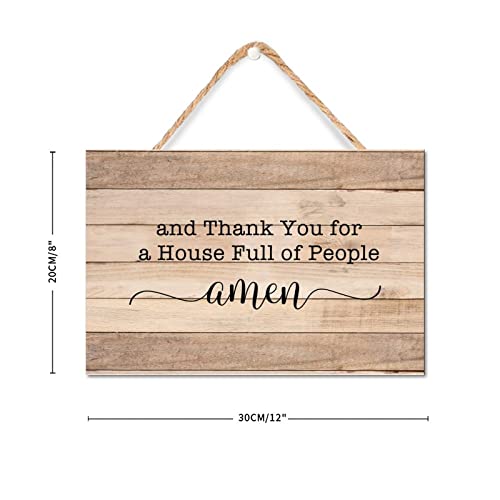 And-Thank-You-for-A-House-Full-of-People-Amen-Wood-Plaque-Sign-Wood-Texture-8x12in-Wood-Sign-with-Quote-Encouragement-Gift-Idea-French-Chic-Indoor-Outdoor-Plaque-for-PorchLiving-RoomHome-Decor