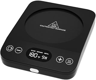 GLSY Coffee Cup Warmer, Mug Warmer for Desk, Electric Cup Beverage Warmer Plate with 3 Temperature Settings for Tea, Water, Cocoa, Milk, Auto Power Off Black