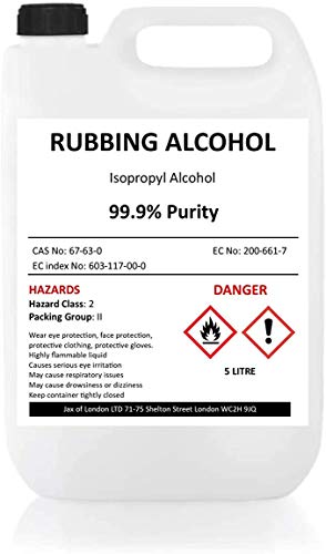 Jax of London IPA First Aid Antiseptic 99.9% Rubbing Alcohol - 5 Litre