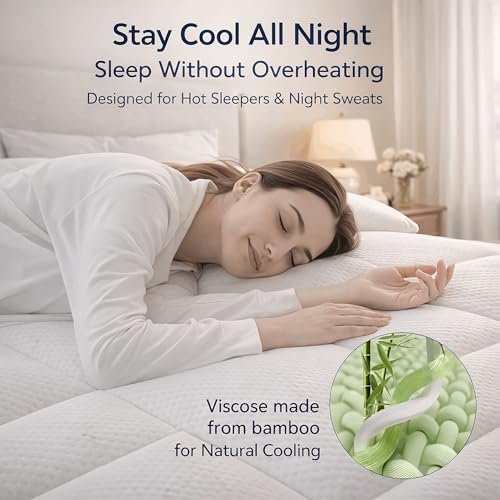 Image of ELEMUSE 3 Inch Full Size Dual Layer Memory Foam Mattress Topper, 2 Inch Cooling Gel Foam, 1 Inch Soft Pillowtop Pad, Pressure Relief Bed Topper for Teen Room, Apartment & Guest Bed, Extra Support