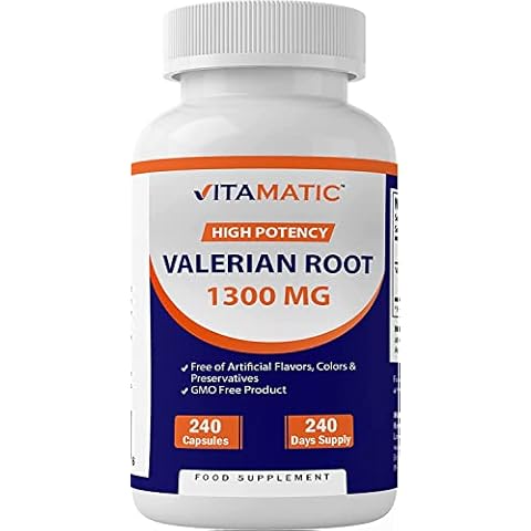 Vitamatic Valerian Root 1300 mg 240 Capsules Cover