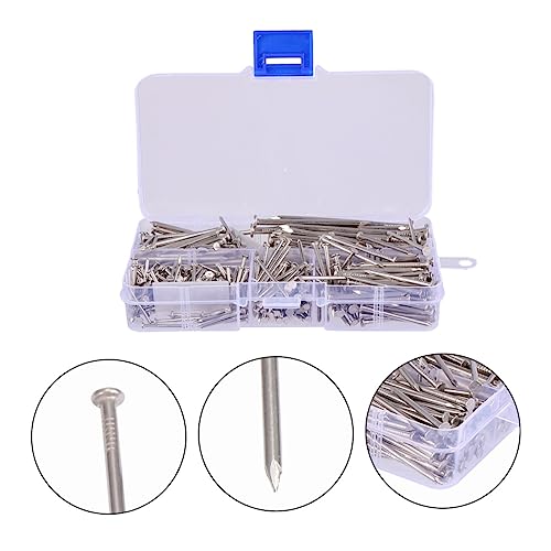 460 piezas de clavos redondos de acero inoxidable para bricolaje y manualidades en casa miniatura 3