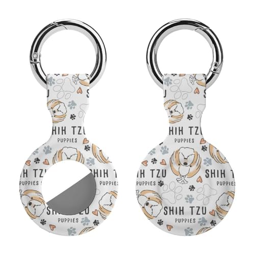 AirTag �P�[�X �G�A�^�O�L�[�z���_�[ �V�[�E�Y�[ ���̑� Shih Tzu Pupples �G�A�^�O�J�o�[ ���^ �y�� �ϏՌ� �����h�~ �ϋv�� �g�ѕ֗� �����h�~ �q����p�̃��P�[�^�[ GPS�y�b�g�g���b�J�[