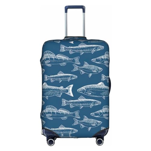 Housse de bagage poissons océaniques pour protéger votre grande valise en vacances