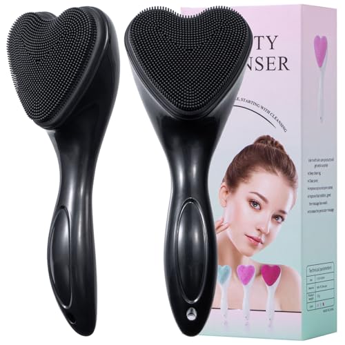 Silicone Face Scrubber Exfoliating Brush, Beomeen 2 Pack Manual Handheld
