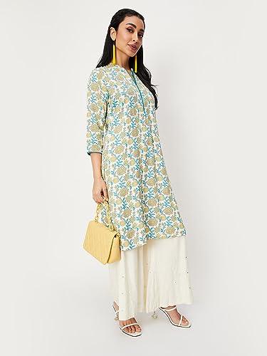 Image of Max Women's Rayon Regular Fit Printed A-Line Kurta