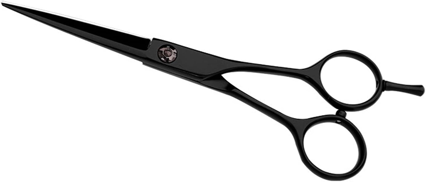 Black Exquisite Polished Hairdressing Scissors Edge HairFlat ShearsTexturizing Shears for Salon Flat Scissors for Household Haircuts Hair Cutting Shears
