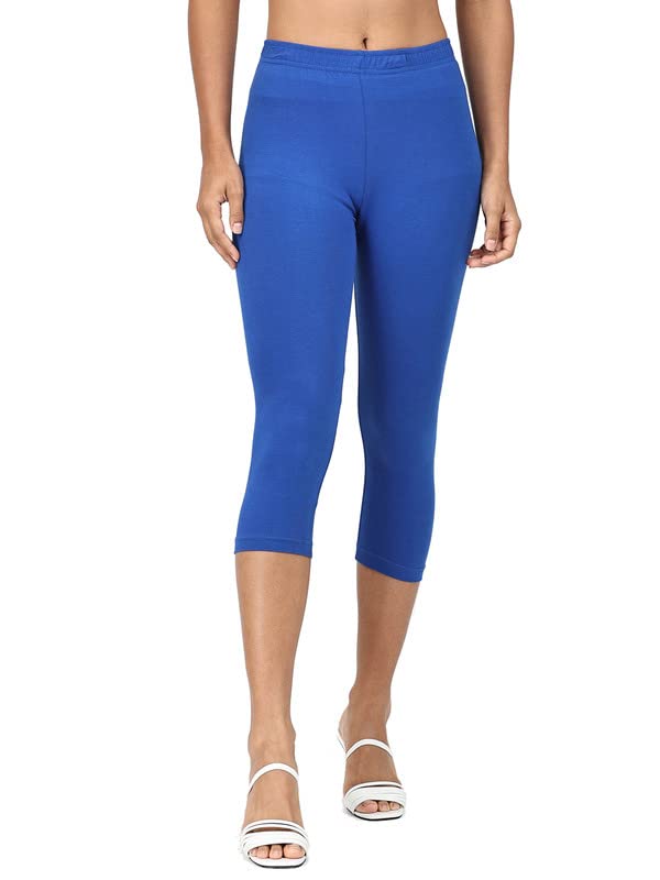 Image of Robinbosky Premium Stretchable Cotton Capri Legging for Women | Suitable for Formal wear & Casual wear | High-End Elastic Makes. The Leggings Squat Proof and Durable for Travel, Yoga, & Workout.