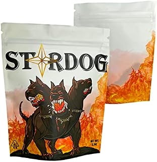 StarDog Mylar Bags 3.5g Resealable Smell Proof Packaging Baggies X50