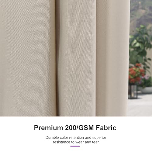 Image of PURPLE LEAF Patio Umbrella 4' x 6' Rectangle Tilt Market Umbrella Khaki