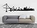 mlpnko Skyline de la Ciudad de San Francisco Silueta Pared calcomanía Oficina decoración del hogar Vinilo Arte Pegatina 54x219 cm