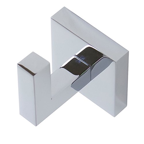 Gedy A026-13 Elba Modern Square Wall Mounted Bathroom Hook, Chrome #TOP4