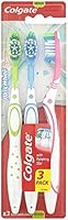 Colgate Max White Medium Toothbrush, Whitening and Surface Stain Removing Toothbrush with Polishing Star, Pack of 3