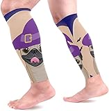 7-15 days of transportation IMERIOi Halloween Pug Dog in Hat Calf Compression Sleeves Shin Splint Support Leg Protectors Calf Pain Relief for Running, Cycling, Travel, Sports for Men Women (1 Pair)