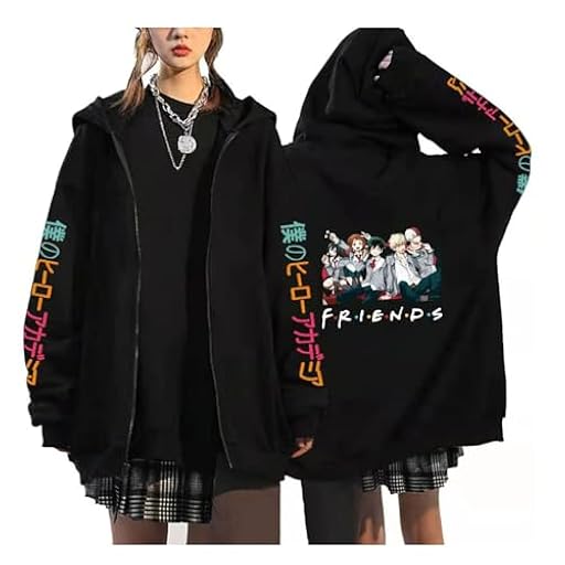 zhedu My Hero Academia Sudaderas con Cremallera Anime Dibujos Animados Impreso Hombres Mujeres Chaquetas Estilo Universitario Manga Larga Personalidad Jersey Ropa De Abrigo Juvenil (Color 06,L) | Ya disponible en tu tienda friki favorita! En mundofriki.es!