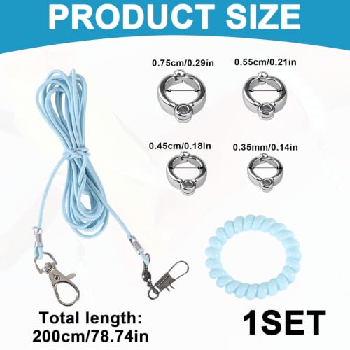 Parrot Flying Training Rope, 4 Size Bird Leash Foot Ring