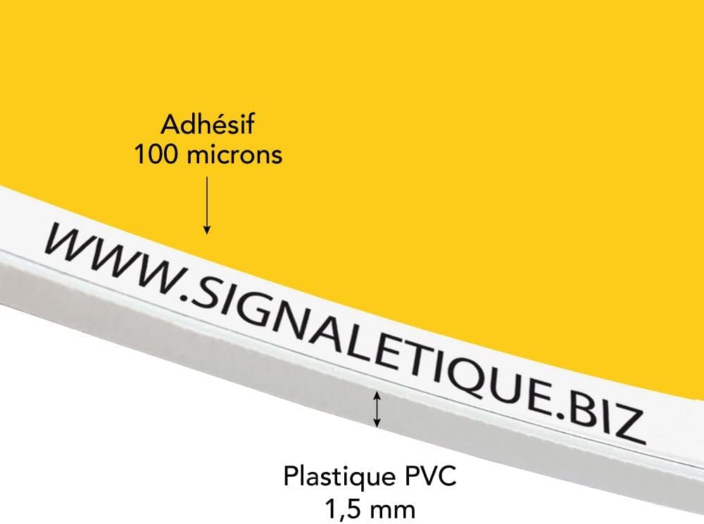 AUA SIGNALETIQUE - Panneau Prépercé 4 Trous avec Angles arrondis - PVC
