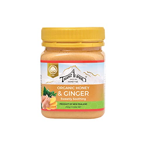 Tranzalpine Miel orgánica de trébol blanco con jengibre 250g miniatura 1