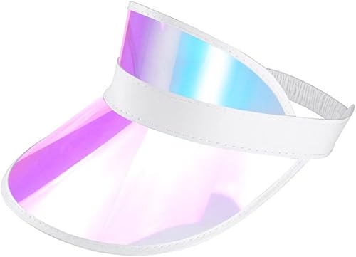 Miniatura 47 de Surkat Viseras solares transparentes de plástico con protección UV, sombrero para la cabeza, sombrero para golf, tenis, playa, ciclismo 1 paquete
