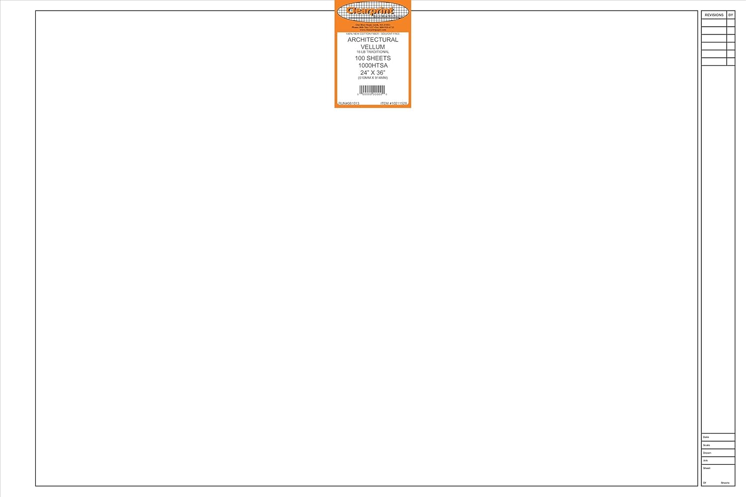 Clearprint 1000H vélin d'architecte grand format pour le dessin sur table lumineuse - 4