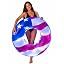 LED Inflatable Illuminated USA Flag Stars & Stripes Pool Tube