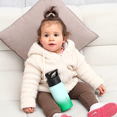 Bjpkpk Kids Water Bottle With Straw Lid, 15Oz Stainless Steel Water Bottles, Insulated Water Bottle For School, Reusable Leak Proof Bpa Free Flask, Planets #TOP6