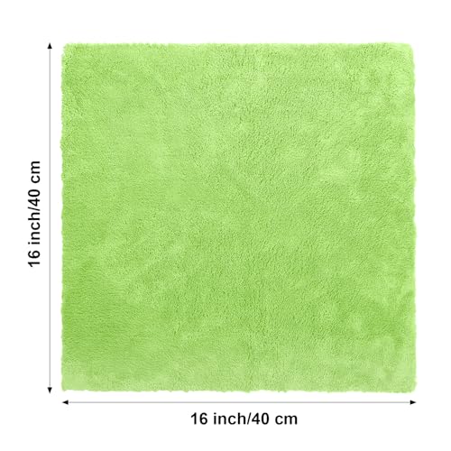 Shimeyao 30 Pcs 16 x 16 Inch Edgeless Microfiber Plush Towels for Cars Detailing Drying Wash Polishing Absorbent Cleaning Cloths, 500 GSM(Green) by Shimeyao - Image 2