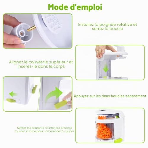 Machine à spaghetti de courgette 4 en 1 pour des repas frais