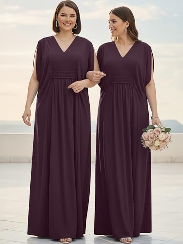Image of KOH KOH Womens Long V-Neck Grecian Goddess Wedding Guest Maxi Dress Gown