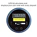 Digital Coin Counter Savings Jar, 2.5L Piggy Bank Digital Coin Bank with LCD Screen, Automatic Counting All US Coins for Home Office Kids Gifts (Blue)