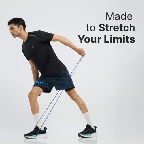 Image of CULT Resistance Band 6.4MM (2.5-7Kgs), Latex-Free TPE Exercise Loop Band for Stretching, Mobility Training, Home Workouts & Full Body Fitness, Blue & Grey