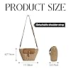 HuiYStar Sac à bandoulière en paille élégant pour femme avec rabat en cuir PU, bandoulière réglable, sac à bandoulière tressé pour plage, voyage et utilisation quotidienne, marron #1