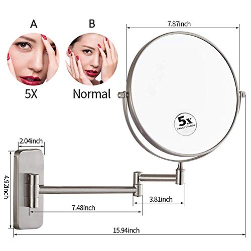 Miroir fixé au mur double face JCAKES pour prendre soin de soi chaque jour