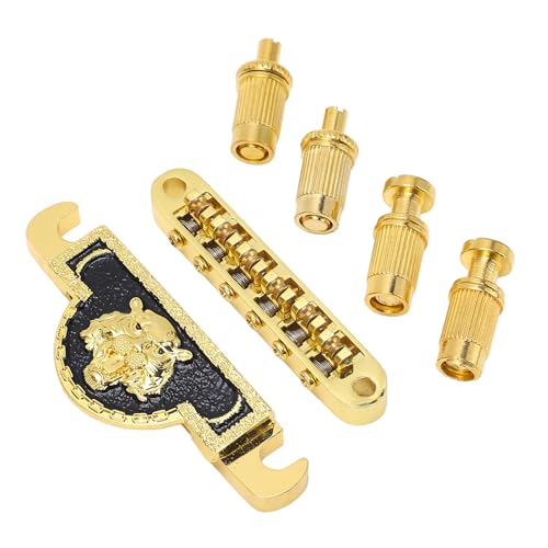 Ponte de Guitarra, Delicada Ponte de Sela de Rolo de Guitarra Elétrica Com Padrão de Leão para LP (O