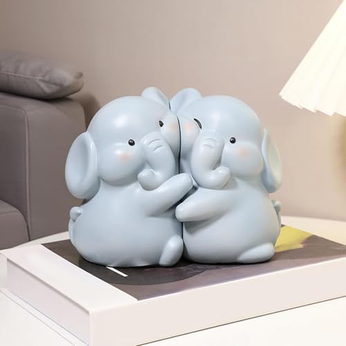 Serre-livres éléphant en résine pour étagère et bureau