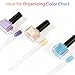 RAQEHO 200PCS Nail Swatch Sticks - Clear Nail Color Swatches with Ring Acrylic Fan Shape Nail Polish Sample Swatches Nail Practice Stick Gel Polish Display Stick for Technician Beginner Home Salon Use